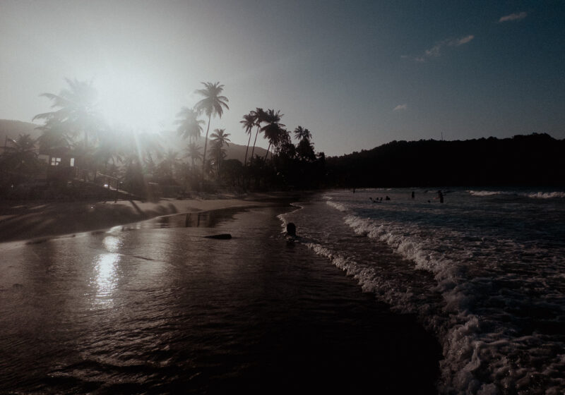 Maracas Bay, Trinidad, during sunset.